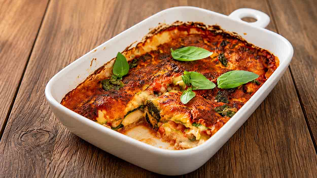 Parmigiana di zucchine in friggitrice ad aria