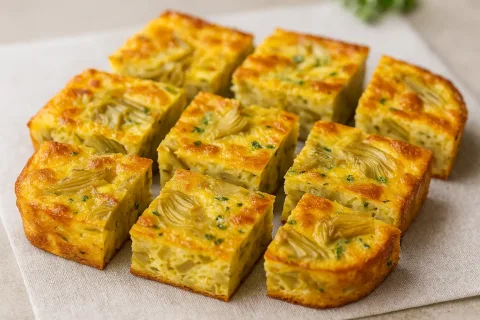 Frittata di carciofi in friggitrice ad aria