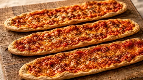 Lingue di pizza alla romana in friggitrice ad aria